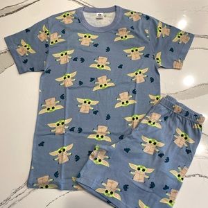 NWOT Hanna Andersson Adult Star Wars Mandalorian Baby Yoda Pajama Short Set M